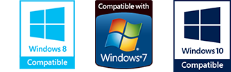 Windows 10 Compatible/Windows 8 Compatible/Compatible with Windows 7